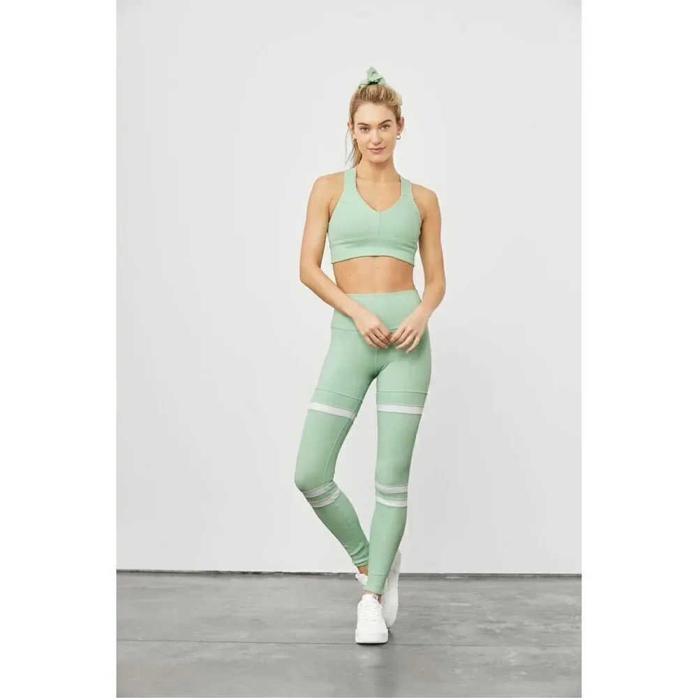 ALO YOGA High-Waist Legit Legging Pant Ribbed Airbrush Size M